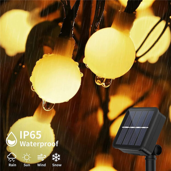 Mini Globe String Lights Solar LED Fairy String Lights Christmas Lights 12M 100LED 5M 20LED Outdoor Waterproof IP65 Camping Flexible Holiday Lights f