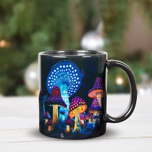 Mushroom Fantasy Mug - Trippy Misty Nature Design, Perfect Gift for Nature Lovers and Fantasy Enthusiasts 2025 - US $9.49