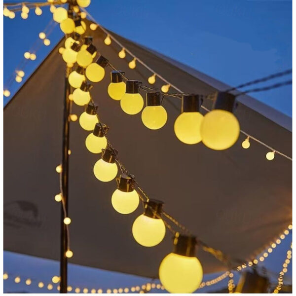 Outdoor Camping Lamp String Big Bulbs 5M-20LEDs 6.5M-30LEDs Waterproof Anti-crushed LED Light Bulbs Outdoor Backyard Garden Porch Decorative Tent Lig