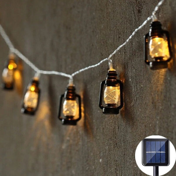 Outdoor Solar Decoration Lights LED Retro Oil Lamp Shape String Lights 5m 20leds Christmas Home Indoor Outdoor Decoration 2025 - US $22.99