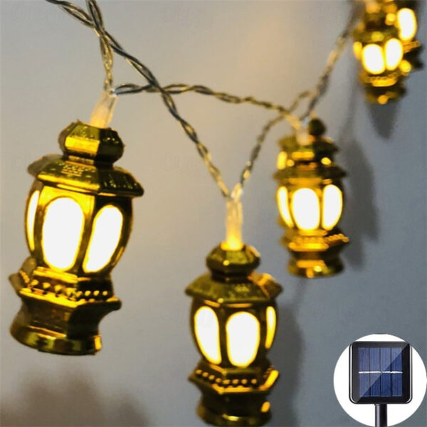 Outdoor Solar Decoration Lights LED Retro Oil Lamp Shape String Lights 5m 20leds Christmas Home Indoor Outdoor Decoration 2025 - US $22.99