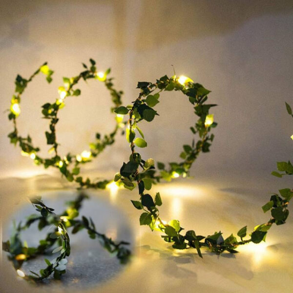 Outdoor Solar String Light Outdoor Waterproof Solar Leaf 5M 50LEDs Fairy String Lghts Christmas Wedding Garden Patio Decoration LED Solar Garden Light