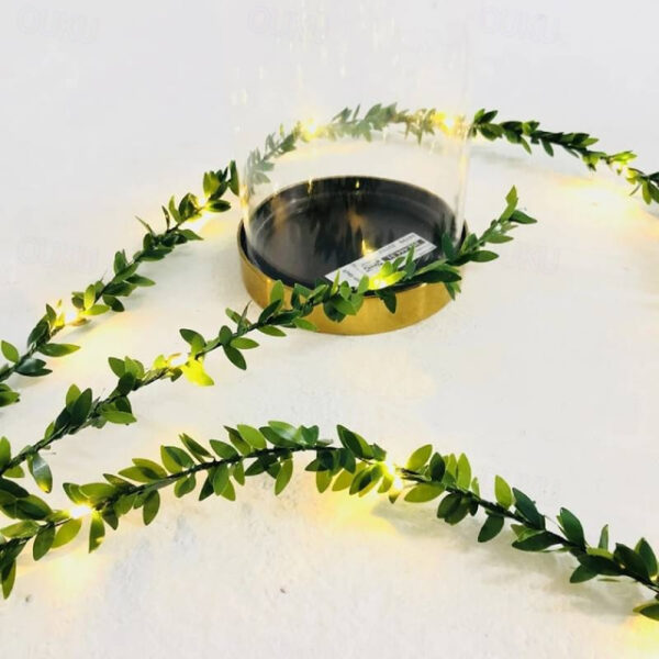 Outdoor Solar String Light Outdoor Waterproof Solar Leaf 5M 50LEDs Fairy String Lghts Christmas Wedding Garden Patio Decoration LED Solar Garden Light