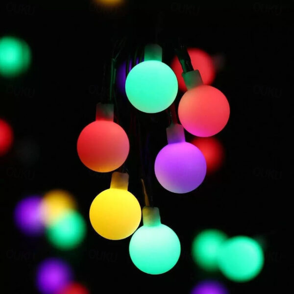 Outdoor Solar String Light Solar LED String Lights Matte Bulb Warm White Colorful White 8 Mode Outdoor Waterproof 7M 50LEDs Fairy Lights Christmas Wed