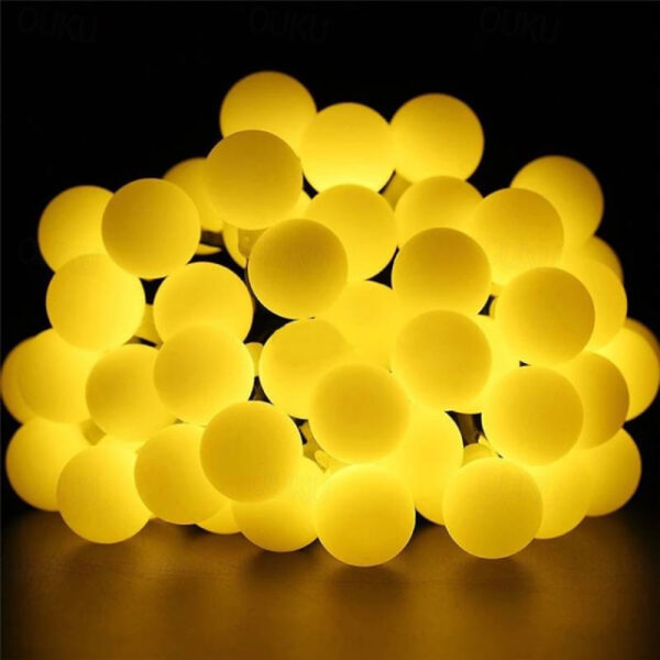 Outdoor Solar String Light Solar LED String Lights Matte Bulb Warm White Colorful White 8 Mode Outdoor Waterproof 7M 50LEDs Fairy Lights Christmas Wed