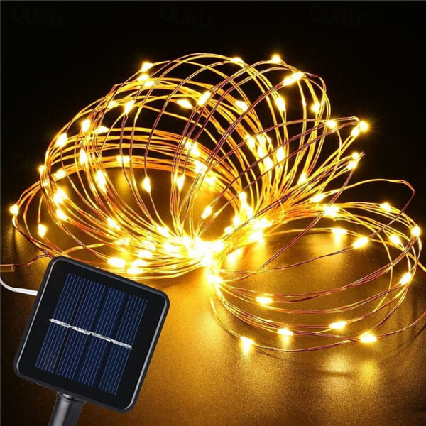 Outdoor Solar String Light Solar Power LED Fairy String Lights 10M 20M IP65 Holiday Lights 100Leds 200Leds For Christmas New Year Garland Decor Warm W