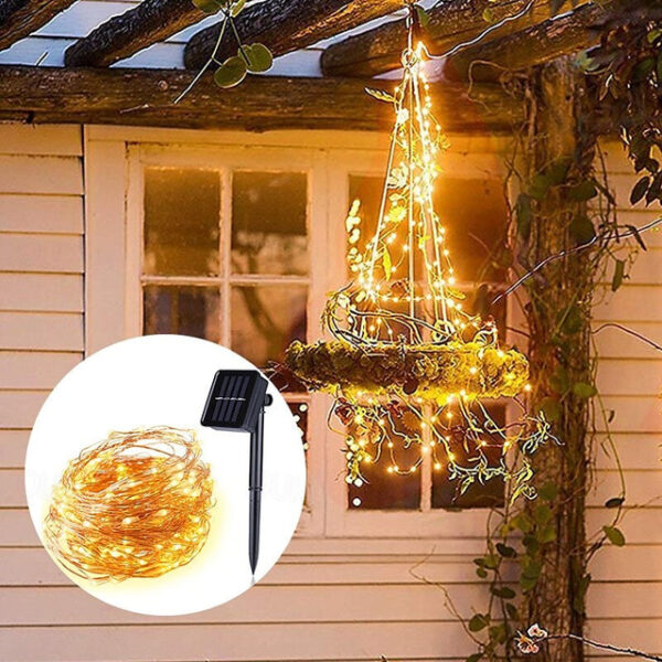 Outdoor Solar String Light Solar Power LED Fairy String Lights 10M 20M IP65 Holiday Lights 100Leds 200Leds For Christmas New Year Garland Decor Warm W