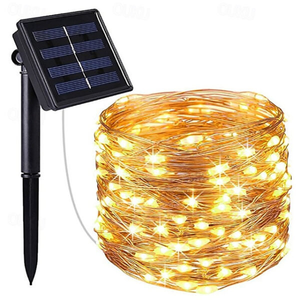 Outdoor Solar String Light Solar Power LED Fairy String Lights 10M 20M IP65 Holiday Lights 100Leds 200Leds For Christmas New Year Garland Decor Warm W