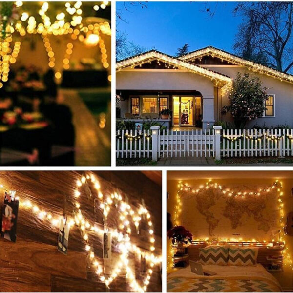 Outdoor Solar String Light Solar Power LED Fairy String Lights 10M 20M IP65 Holiday Lights 100Leds 200Leds For Christmas New Year Garland Decor Warm W