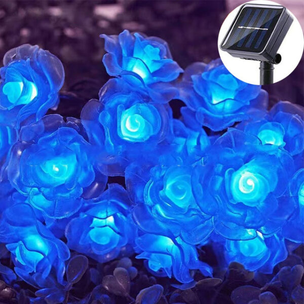 Outdoor Waterproof Solar Rose String Lights 12m-100LEDs 7m-50LEDs 6.5m-30LEDs Valentine's Day Wedding Party Outdoor Garden Decoration 2025 - US $13.99