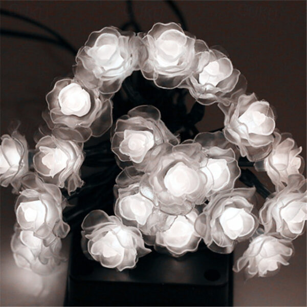 Outdoor Waterproof Solar Rose String Lights 12m-100LEDs 7m-50LEDs 6.5m-30LEDs Valentine's Day Wedding Party Outdoor Garden Decoration 2025 - US $13.99