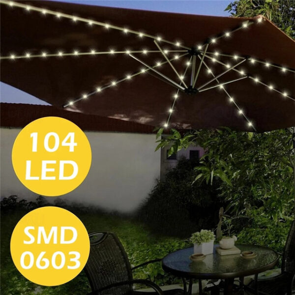 Patio Umbrella Lights Solar Powered 104 LEDs Cordless Outdoor Lighting for Patio Backyard Umbrella Outdoor Garden Decor 2025 - US $15.49