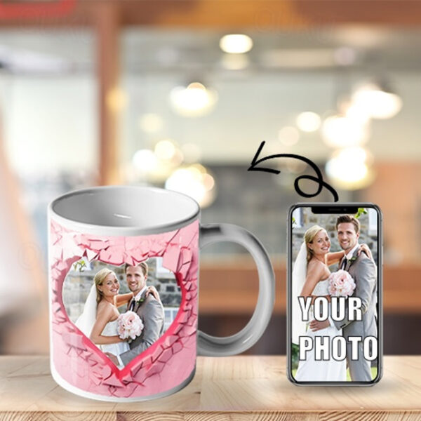 Personalized Photo Coffee Mug - Custom Valentine's Day Gift Mug Gift 3D Love Heart Hole In A Wall for Family Christmas Gift Mug Ceramic Mug 11oz 2025