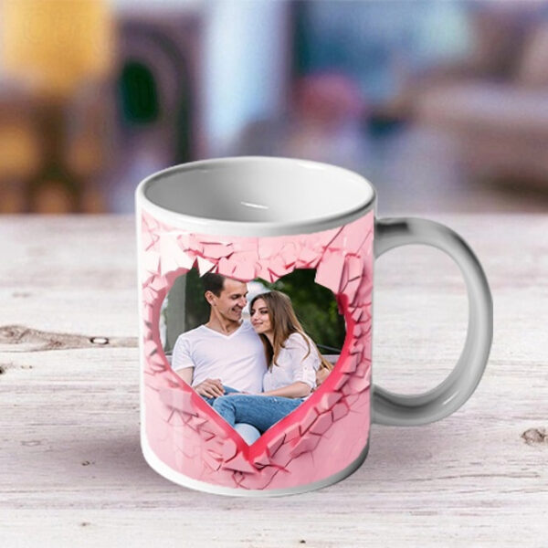 Personalized Photo Coffee Mug - Custom Valentine's Day Gift Mug Gift 3D Love Heart Hole In A Wall for Family Christmas Gift Mug Ceramic Mug 11oz 2025