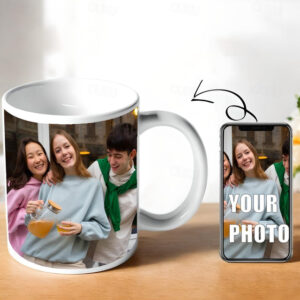 Personalized Photo Coffee Mug -Custom Valentine's Day Gift Travel Mug with Pictures Christmas Gift Mug 330ml 11oz Ceramic Mug for Family Friends Coupl