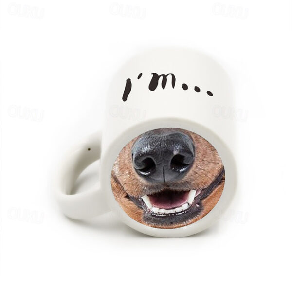 Pig Nose Ceramic Mug Dog Nose Ceramic Mug Coffee Cup Tea Milk Drink Cups as Funny and Unique Gift 400 ml 2025 - US $6.49