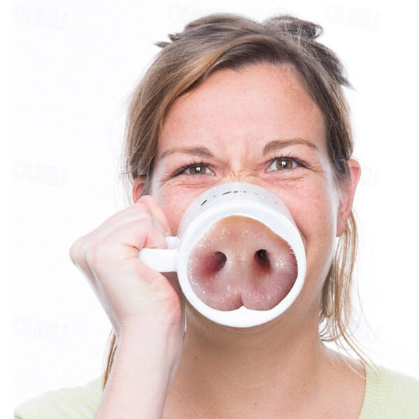 Pig Nose Ceramic Mug Dog Nose Ceramic Mug Coffee Cup Tea Milk Drink Cups as Funny and Unique Gift 400 ml 2025 - US $6.49