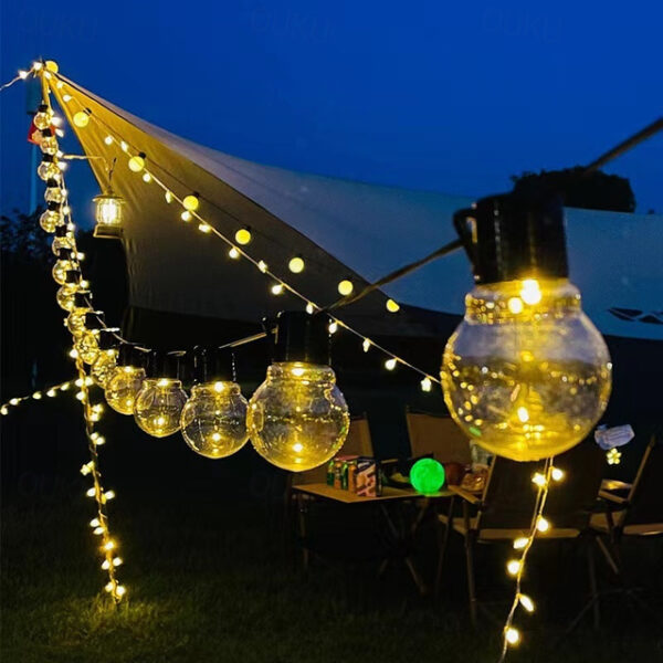 Solar Bulb Fairy String Lights 7M 30LEDs Outdoor Waterproof Garden Lights Christmas Wedding Party Outdoor Camping Patio Balcony Decoration Atmosphere