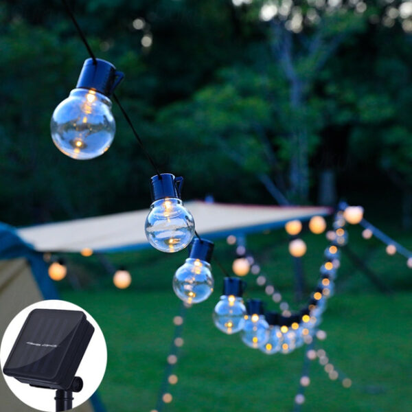 Solar Bulb Fairy String Lights 7M 30LEDs Outdoor Waterproof Garden Lights Christmas Wedding Party Outdoor Camping Patio Balcony Decoration Atmosphere