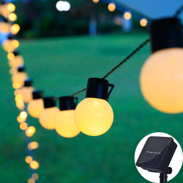 Solar Bulb Fairy String Lights 7M 30LEDs Outdoor Waterproof Garden Lights Christmas Wedding Party Outdoor Camping Patio Balcony Decoration Atmosphere