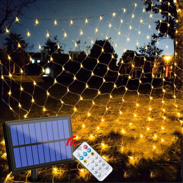 Solar Net Light Mesh Fairy String Light 6x4 880led IP65 Waterproof Garland With 8 Modes Timer Remote Controller For Garden Year Lawn Holiday Decor Col