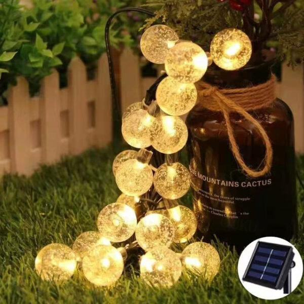 Solar String Lights LED Outdoor Lights 6.5m 30 LEDs Set Mounting Bracket Warm White Wedding Party Holiday Patio Garden 3V 2025 - US $17.99