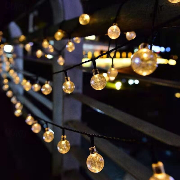 Solar String Lights LED Outdoor Lights 6.5m 30 LEDs Set Mounting Bracket Warm White Wedding Party Holiday Patio Garden 3V 2025 - US $17.99