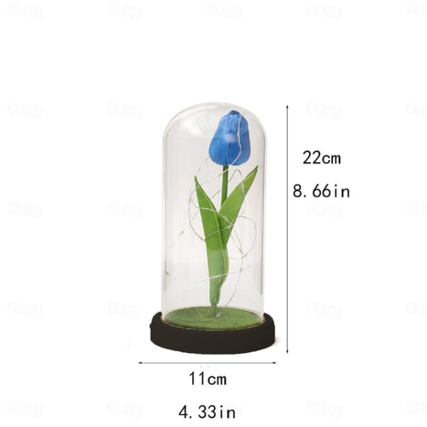 Tulip Flower Gifts for Women,Mothers Day Flowers Gifts for Mom Wife from Daughter Son Husband,Birthday Gifts for Women Best Friend Her Girlfriend,Glas