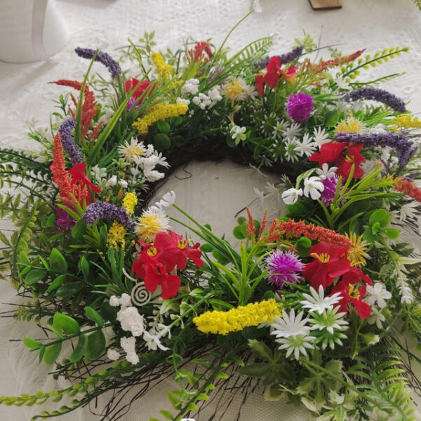 Wild Flower Garland Spring And Summer Garland Front Door Simulation Dry Flower Garland Plant Immortal Flower 45Cm 2025 - US $24.99