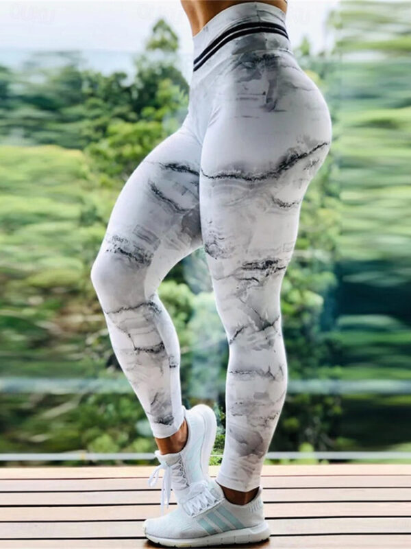 Women's Leggings Active Fashion Athletic Full Length High Waist Graphic Galaxy Tie Dye Print High Cut Breathability Comfortable Micro-elastic Outdoor